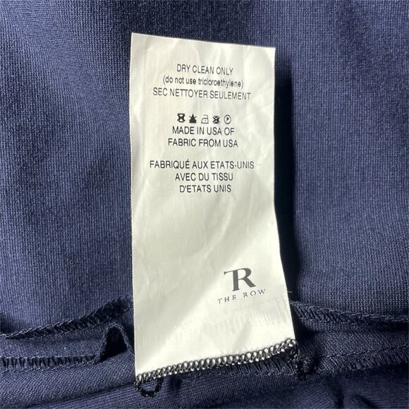 THE ROW Boxy Bateau Neck Short-Sleeve Navy Blue Top Size S - Picture 6 of 7